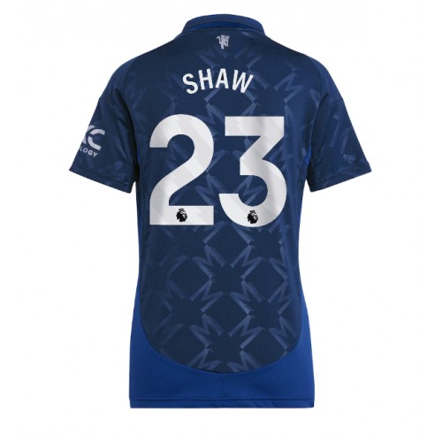 Fotbalové Dres Manchester United Luke Shaw #23 Dámské Venkovní 2024-25 Krátký Rukáv